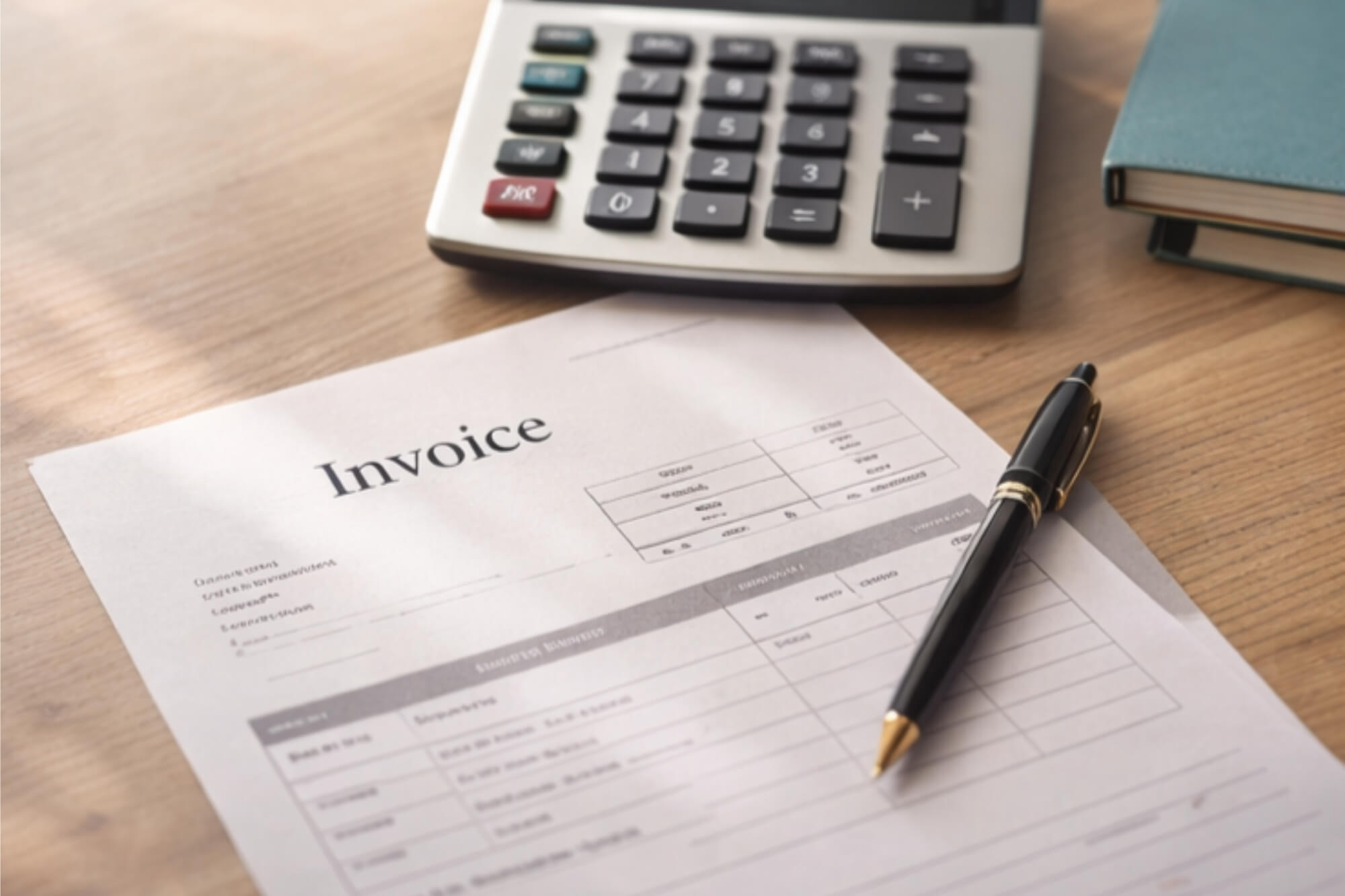 Invoice showing bookkeeping services provided by CallowSmith